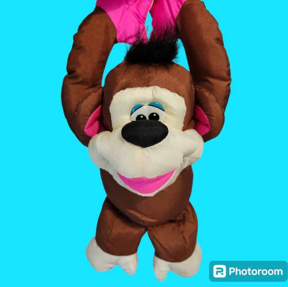 Vintage 1994 Fisher Price "Chattering Chimps" Plush 12" BROWN MONKEY Toy - Picture 2 of 8